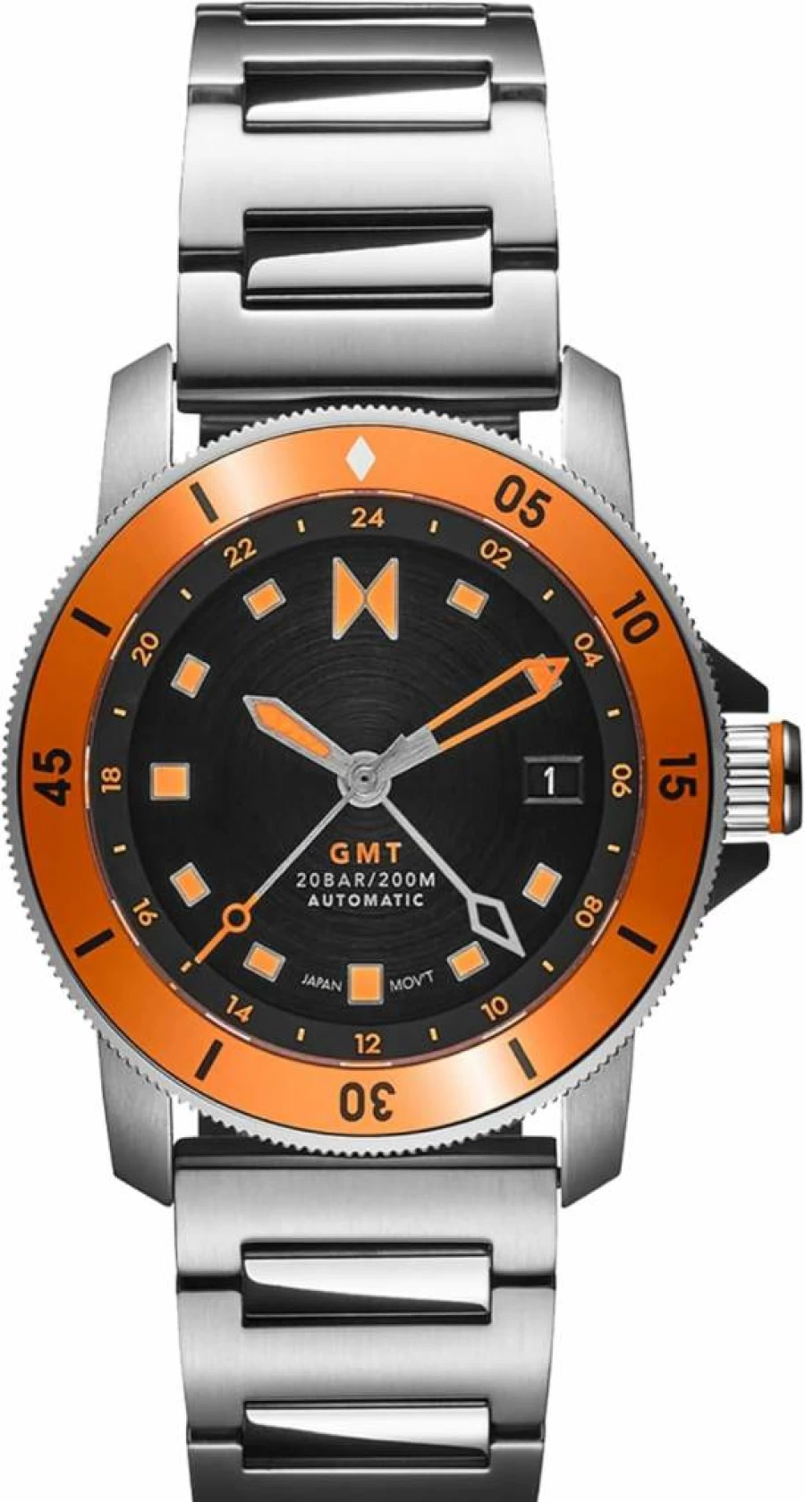 MVMT Men's Cali Diver Automatic Sports Watch - 100m Water Resistant ISO Dive Certified - Stainless Steel Chronograph