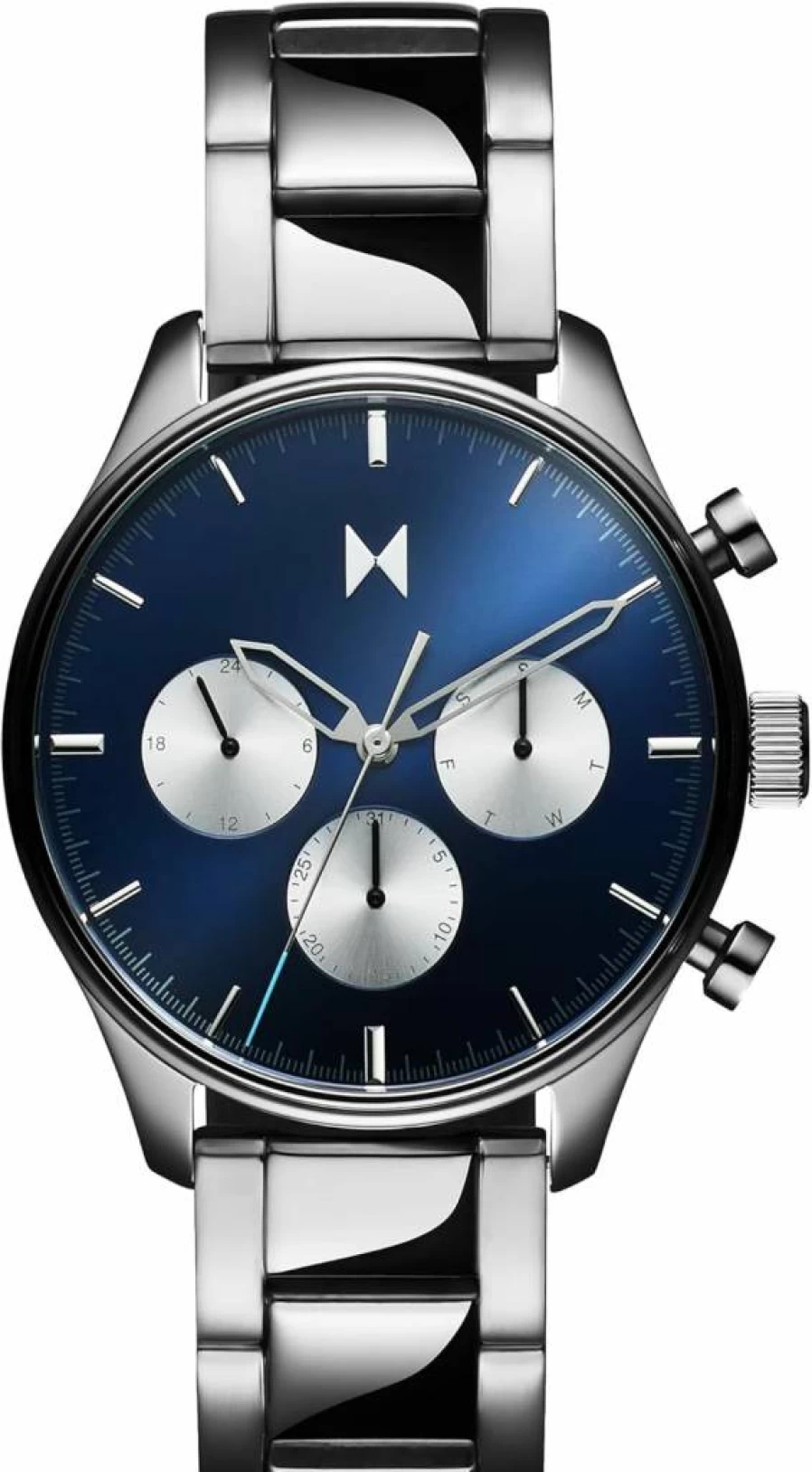MVMT Men's Airhawk Pilot Watch - 42mm Stainless Steel Aviator Timepiece with Interchangeable Bands, Water-Resistant 50M, Minimalist Military Design