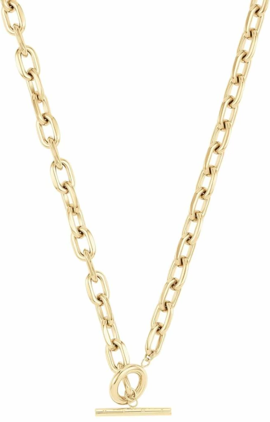 MVMT Women's Chunky Cable Chain Necklace with Toggle Buckle - Stylish Silver Jewelry Gift