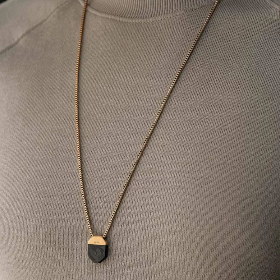 MVMT Men's Octo Carbon Fiber Necklace – Stylish Modern Chain for Men