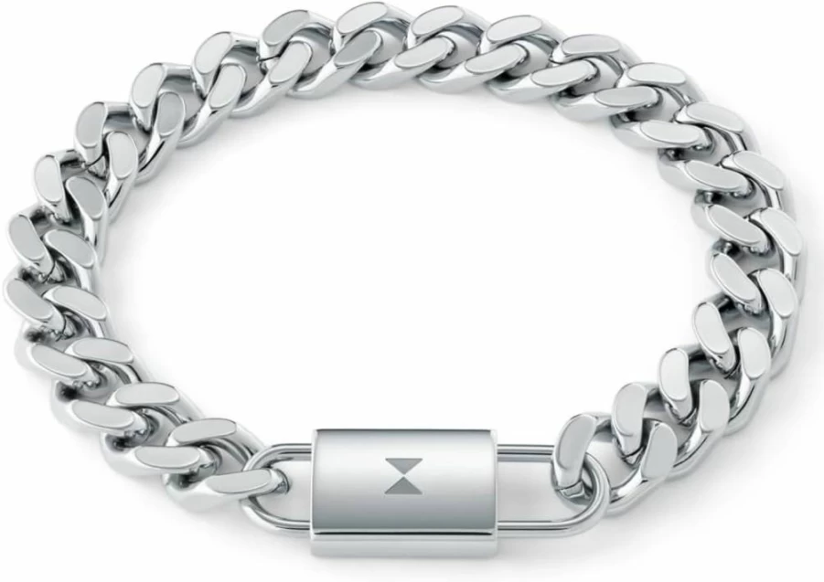 MVMT Men's Stainless Steel 10mm Chain Bracelet - Stylish Fashion Jewelry Accessory for Men