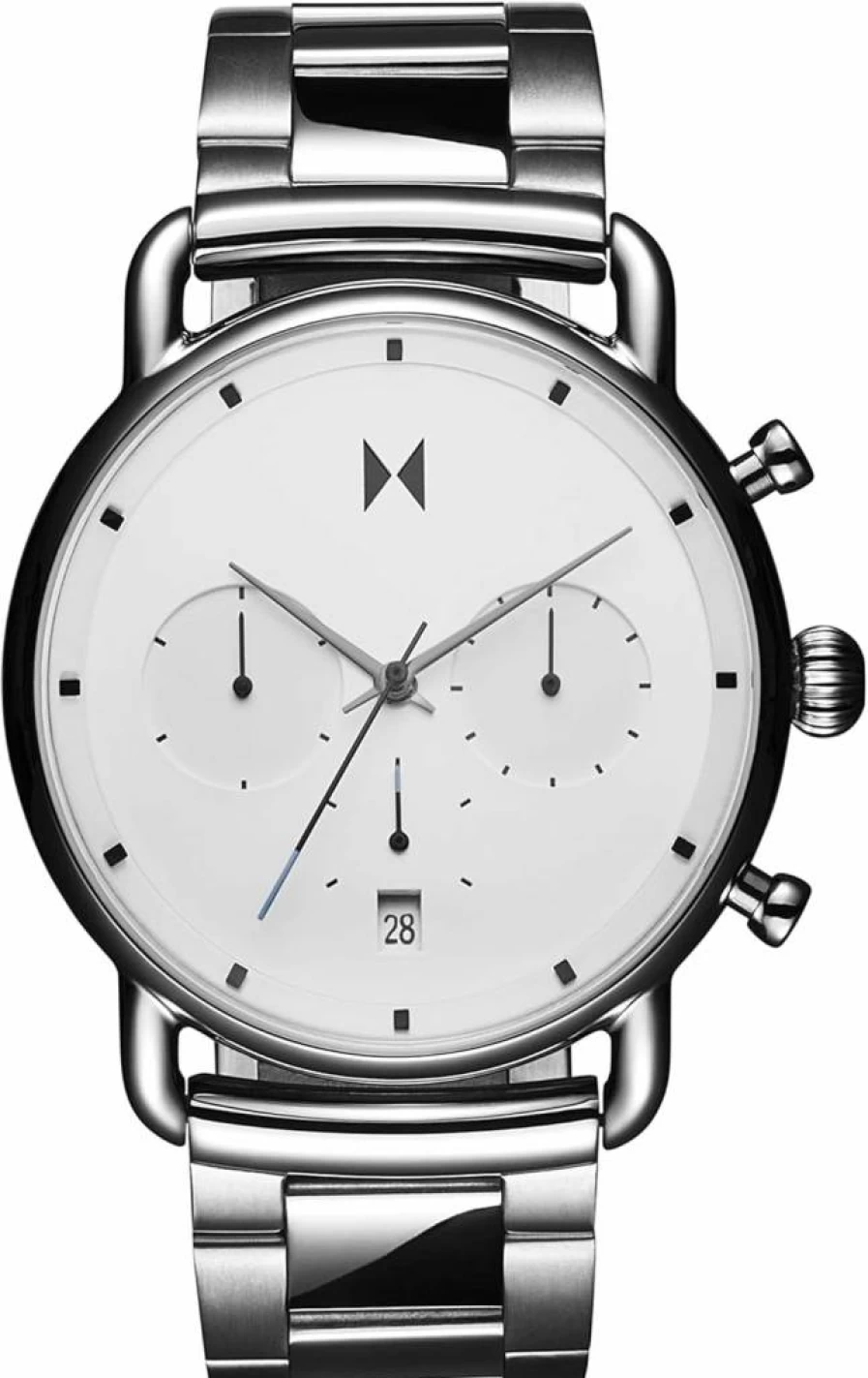 MVMT Men's Blacktop II Vintage Chronograph Watch - 42mm/47mm Stainless Steel Minimalist Design - Water Resistant 50M (5 ATM) - Analog Wristwatch for Men