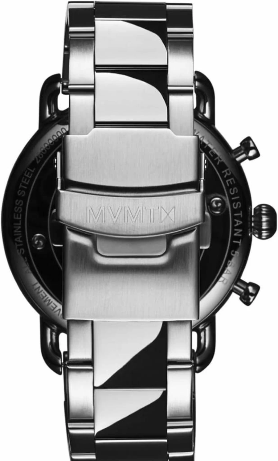 MVMT Men's Blacktop II Vintage Chronograph Watch - 42mm/47mm Stainless Steel Minimalist Design - Water Resistant 50M (5 ATM) - Analog Wristwatch for Men