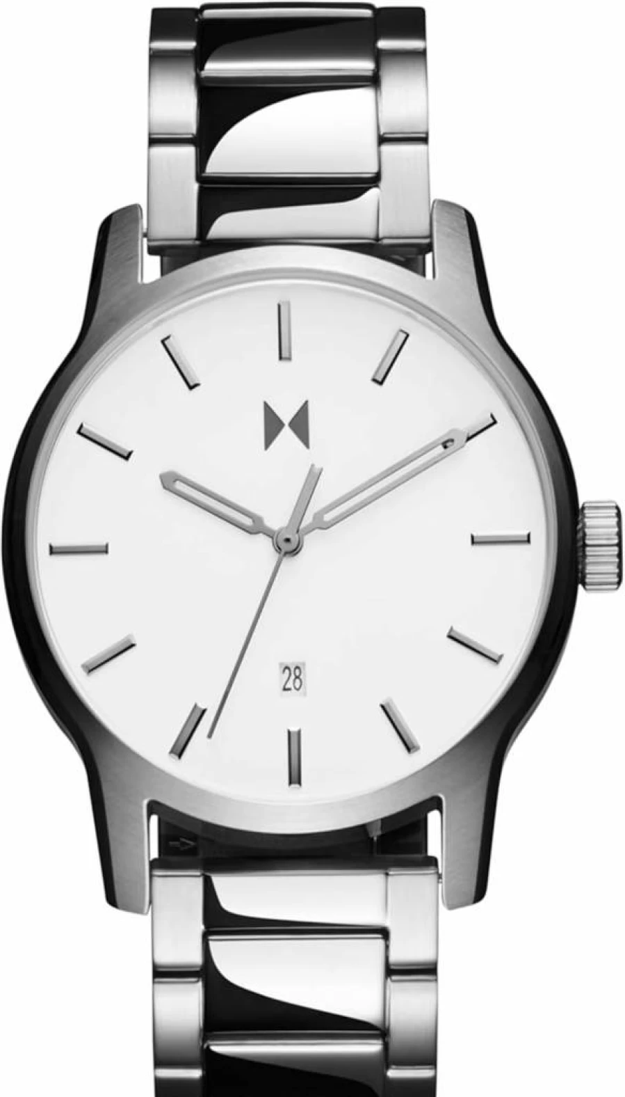 MVMT Men's Classic II 44mm Leather Strap Quartz Watch - Stainless Steel, Water Resistant 50M, Everyday Sport Wear